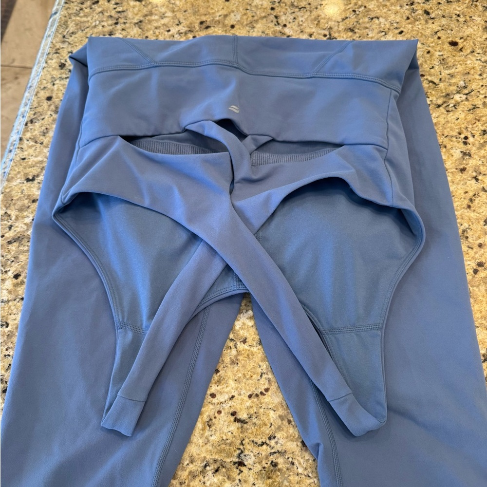 Fabletics Light Blue Xl Romper- Solid Blue Knit S… - image 3